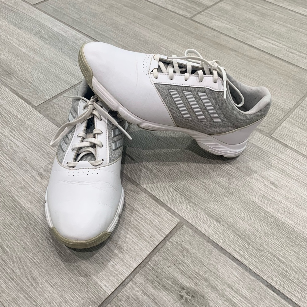 Adidas white golf shoes cleats